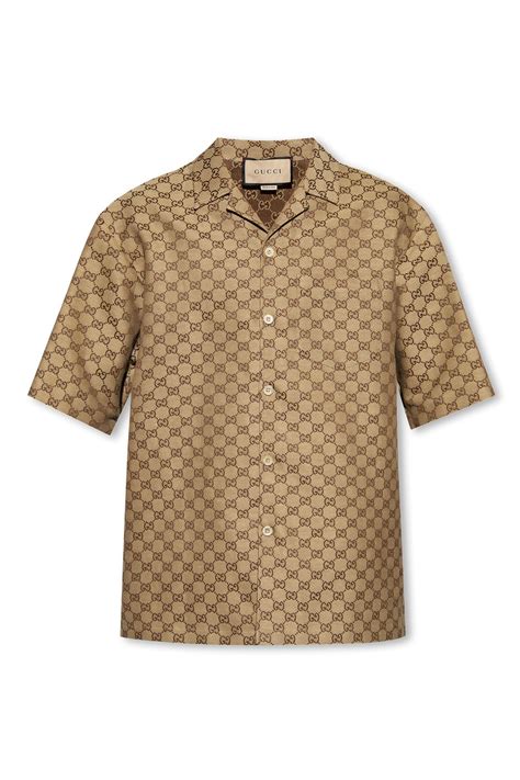 gucci monogram shirt|gucci monogrammed cotton shirt.